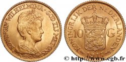 GOLD, PALLADIUM & PLATINUM INVESTMENT 10 Gulden, 3e type Wilhelmina 1917 Utrecht AU 