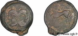 GALLIEN - BELGICA - SUESSIONES (Region die Soissons) Bronze à la tête janiforme