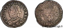 CHARLES IX Demi-teston, 10e type 1573 (MDLXXIII) Toulouse