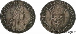 LOUIS XIV &nbsp;THE SUN KING&nbsp; Demi-écu à la mèche longue 1652 Lyon