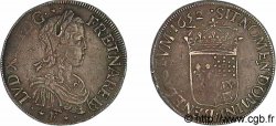 LOUIS XIV &nbsp;THE SUN KING&nbsp; Écu à la mèche longue de Béarn 1652 Pau XF