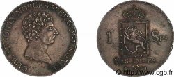 ROYAUME DE NORVÈGE - CHARLES XIV JEAN BERNADOTTE Speciesdaler 1er type 1821 Kongsberg
