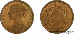 CHILI - RÉPUBLIQUE 20 pesos or 1908 S°, Santiago