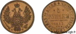 RUSIA - NICOLÀS I 5 roubles 1853 Saint-Petersbourg