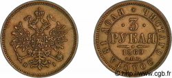 RUSSIA - ALEXANDRE II 3 roubles en or 1869 Saint-Pétersbourg