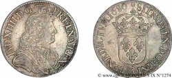 LOUIS XIV &nbsp;THE SUN KING&nbsp; Écu dit &nbsp;à la cravate&nbsp; 1680 Paris