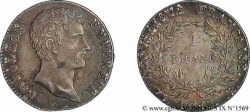 1 franc Napoléon empereur, calendrier révolutionnaire 1804 Rouen F.201/2
