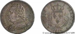 5 francs Louis XVIII, buste habillé 1814  Paris F.308/1