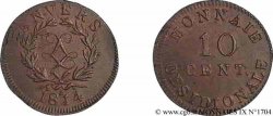 10 cent. Anvers au double L, frappe de l’atelier de Wolschot 1814  Anvers F.130C/2