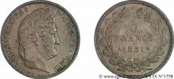 5 francs Ier type Domard, tranche en relief 1831 Paris F.320/1