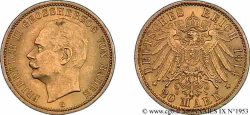 ALLEMAGNE - GRAND DUCHÉ DE BADE - FRÉDÉRIC II 20 marks or 1914 Karlsruhe