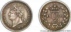 GRAN BRETAGNA - GIORGIO IV 2 pence 1822 Londres XF 