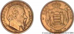 MONACO - PRINCIPAUTÉ DE MONACO - CHARLES III 100 francs or 1884 Paris
