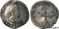 HENRI IV LE GRAND Demi-franc, type de Rouen 1606 Rouen