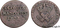 LOUIS XV DIT LE BIEN AIMÉ Neuf deniers, colonies françoises 1722 La Rochelle