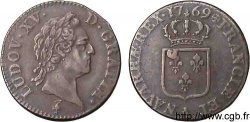 LOUIS XV DIT LE BIEN AIMÉ Sol dit &nbsp;à la vieille tête&nbsp; 1769 Paris