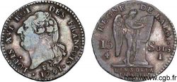 LOUIS XVI (MONARQUE CONSTITUTIONNEL)  15 sols dit &nbsp;au génie&nbsp;, type FRANÇOIS 1791 Limoges
