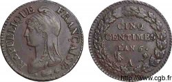 Cinq centimes Dupré, grand module 1797 Paris F.115/1