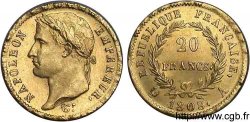 20 francs Napoléon tête laurée, République française 1808 Paris F.515/2 AU 