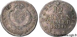 ALLEMAGNE - ROYAUME DE SAXE - FRÉDÉRIC-AUGUSTE Douzième de thaler, 1er type, signature SGH 1810 Dresde TTB 
