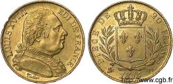 20 francs or Louis XVIII, buste habillé 1815 Perpignan F.517/16