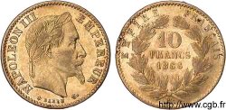 10 francs or Napoléon III tête laurée 1866 Strasbourg F.507A/14