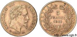 5 francs or Napoléon III tête laurée 1866 Paris F.502/9