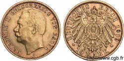 ALLEMAGNE - GRAND DUCHÉ DE BADE - FRÉDÉRIC II 10 marks or 1909 Karlsruhe TTB 