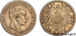 ALLEMAGNE - KÖNIGREICH PREUẞEN - WILHELM II. 10 marks or, 2e type 1893 Berlin