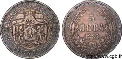 BULGARIE - ALEXANDRE Ier 5 leva 1885 Saint-Pétersbourg