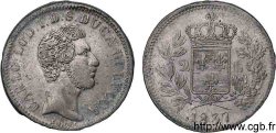 DUCHY OF LUCQUES - CHARLES LOUIS OF BOURBON 2 Lires 1837 Lucques