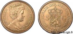 PAYS-BAS - ROYAUME DES PAYS-BAS - WILHELMINE 5 guldens or ou 5 florins 1912 Utrecht