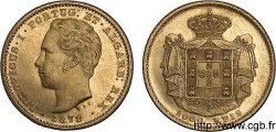 PORTUGAL - ROYAUME DU PORTUGAL - LOUIS Ier 5000 reis ou demi-couronne d or (1/2 coroa) 1878 Lisbonne