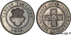 SUISSE - CANTON DE FRIBOURG 5 Rappen 1831 