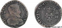 FRANÇOIS II. MONNAYAGE AU NOM D HENRI II Demi-teston à la tête nue, 6e type 1560 Montpellier