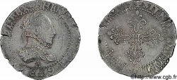 HENRY III Demi-franc au col gaufré 1587 Paris