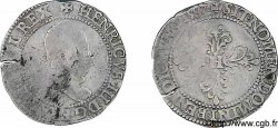 HENRI III Demi-franc au col plat 1587 Saint-Lô