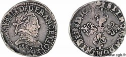 HENRI III Demi-franc au col plat 1587 Bordeaux