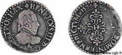 HENRY III Quart de franc au col gaufré 1576 Paris BC+