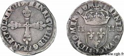 HENRI III Quart d écu, croix de face 1589 Angers