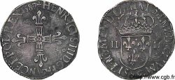 HENRY III Quart d écu, croix de face 1587 Rennes