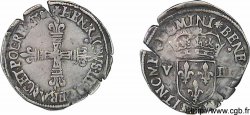 HENRY III Huitième d écu, croix de face 158[2 ?] Nantes