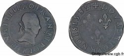 HENRI III Double tournois, type de Rouen 1585 Rouen