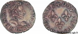 HENRI III Double tournois, type de Poitiers 1583 Poitiers