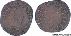 HENRY III Double tournois, type de Troyes 1588 Troyes