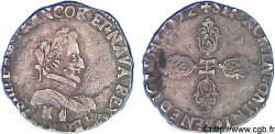 HENRI IV LE GRAND Demi-franc, 1er type de Bordeaux 1592 Bordeaux