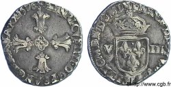 HENRY IV Huitième d&nbsp;écu, croix feuillue de face 1596 Bayonne BB
