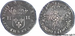 HENRY IV Quart d écu, écu de face, 2e type 1607 Saint-André de Villeneuve-lès-Avignon