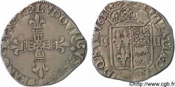 LOUIS XIII  Quart d écu de Béarn 1631 Morlaàs