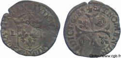 LOUIS XIII  Douzain, à la croix cantonnée de deux lis et de deux couronnes (émission protestante) 1628 Nîmes